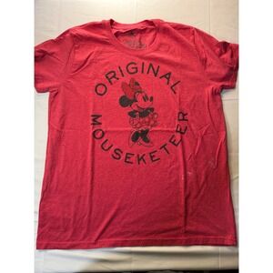 Disney Minnie Mouse Original Mouseketeer Red Graphic T Shirt Adult Size